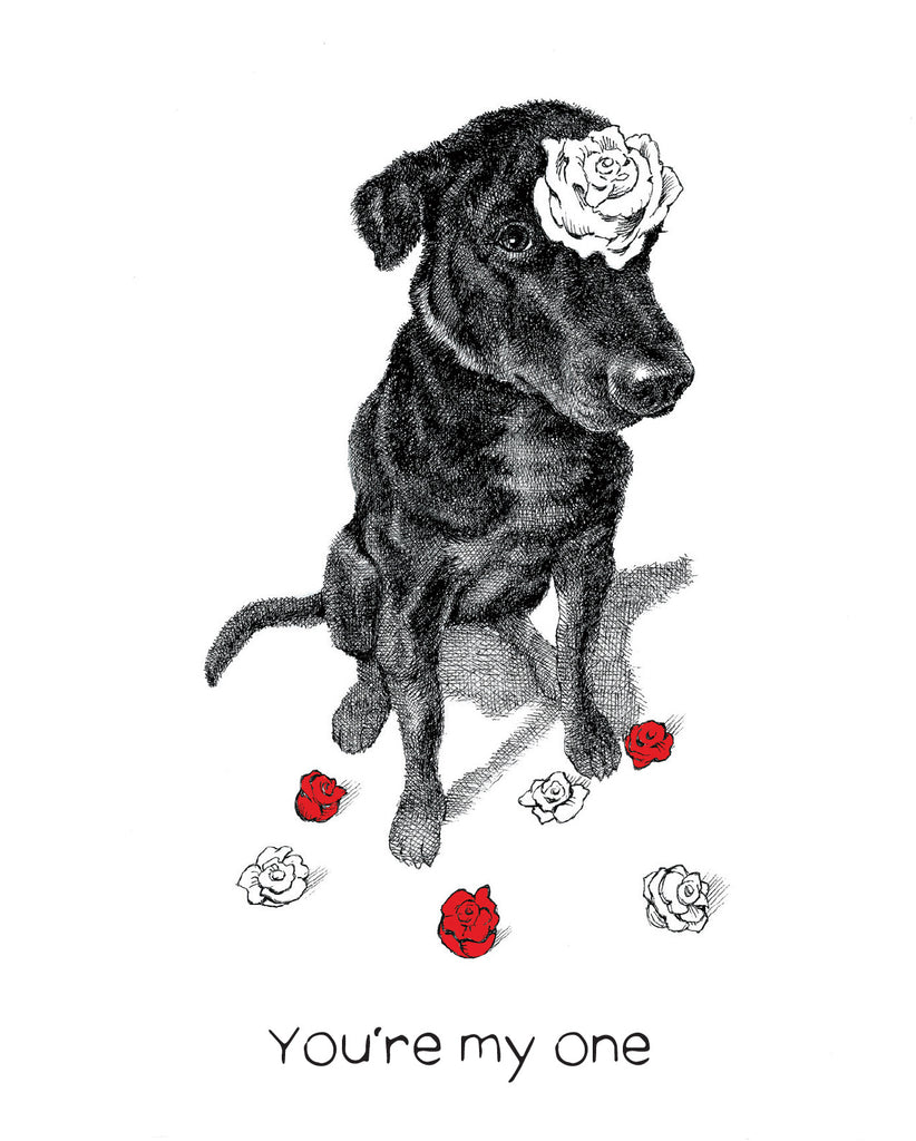 rose dog - love card