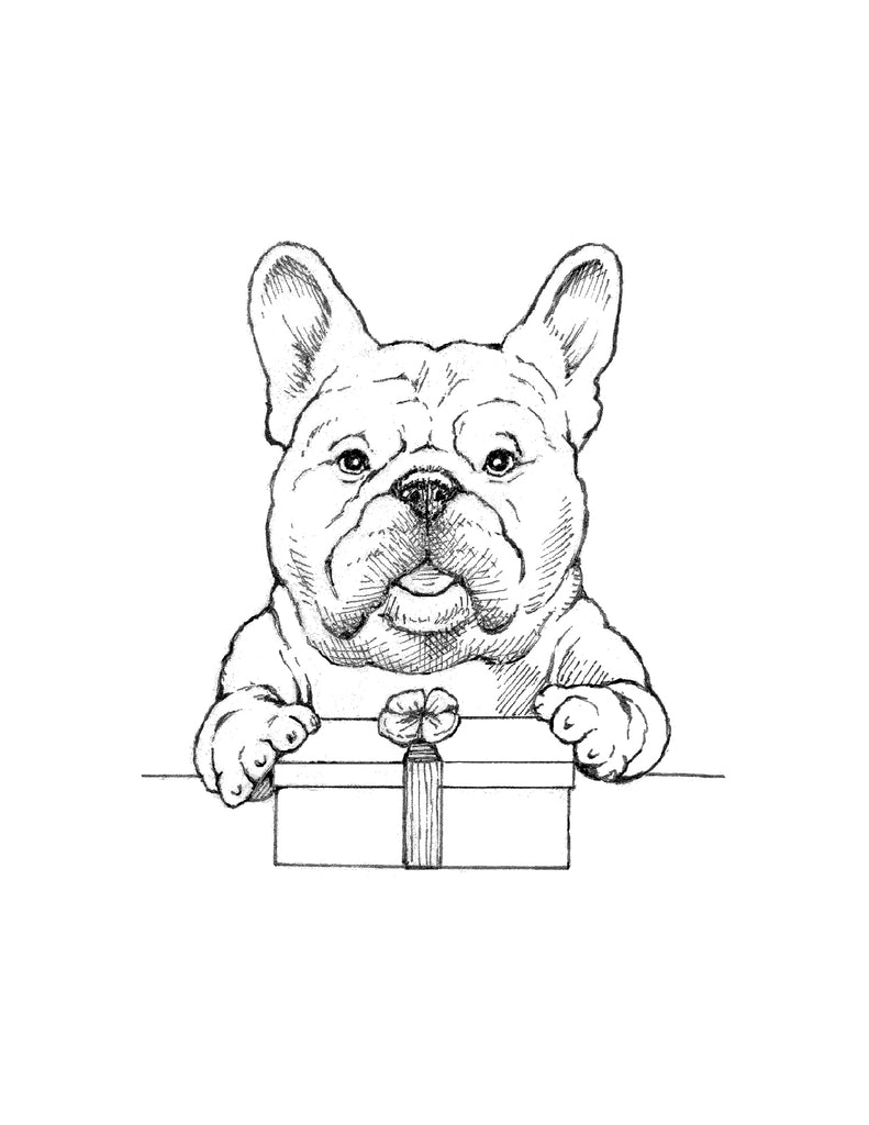 French Bulldog Loot - Birthday Card
