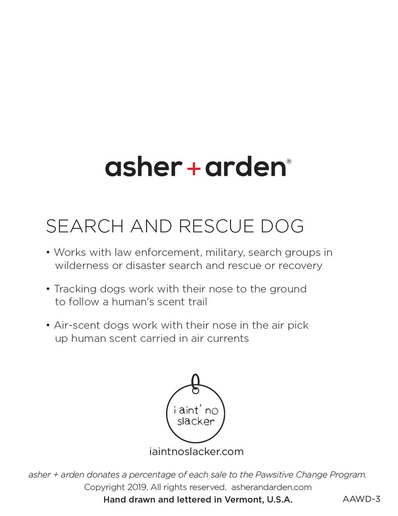 Search and Rescue Dog - Friendship Card