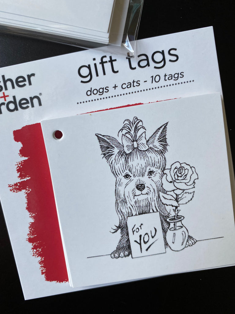 gift tags - yorkie - 10 pk