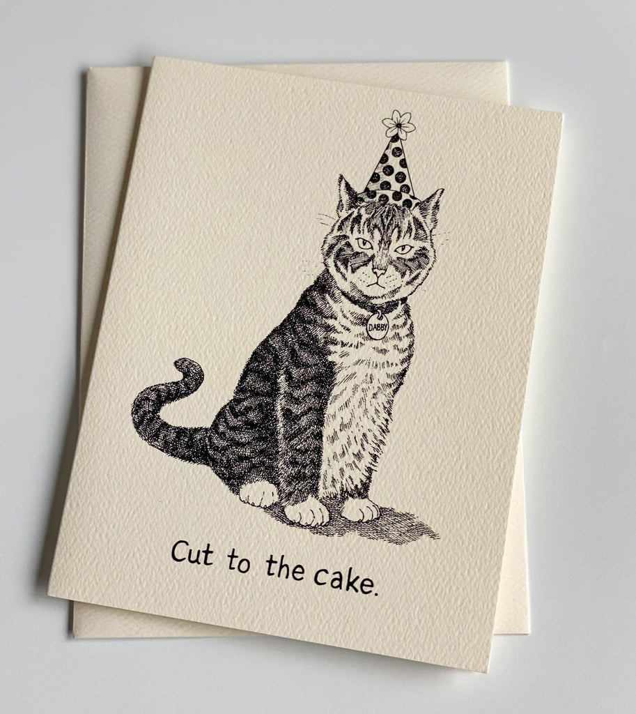 Tabby Cat - Birthday Card