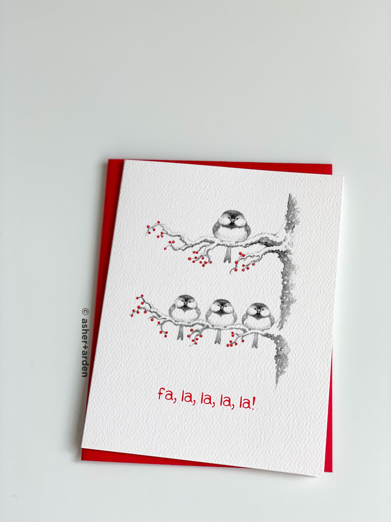 Cheery Chickadees - holiday cards
