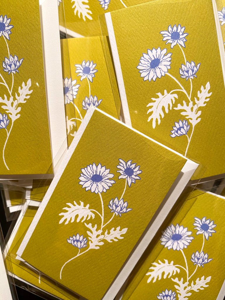 Garden Mini Card Set - Aster on Gold Floral
