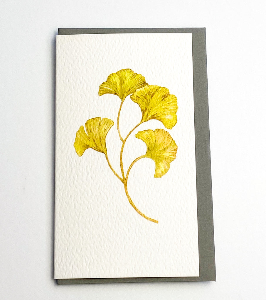 Garden Mini Card Set - Gingko Tree Leaf