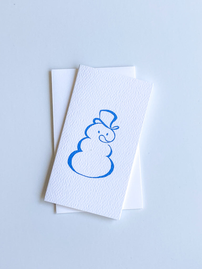 Holiday Mini Card Set - Blue Snowman