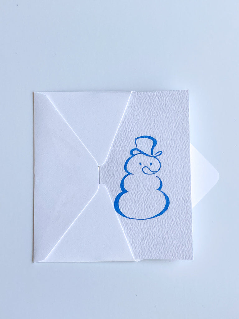 Holiday Mini Card Set - Blue Snowman