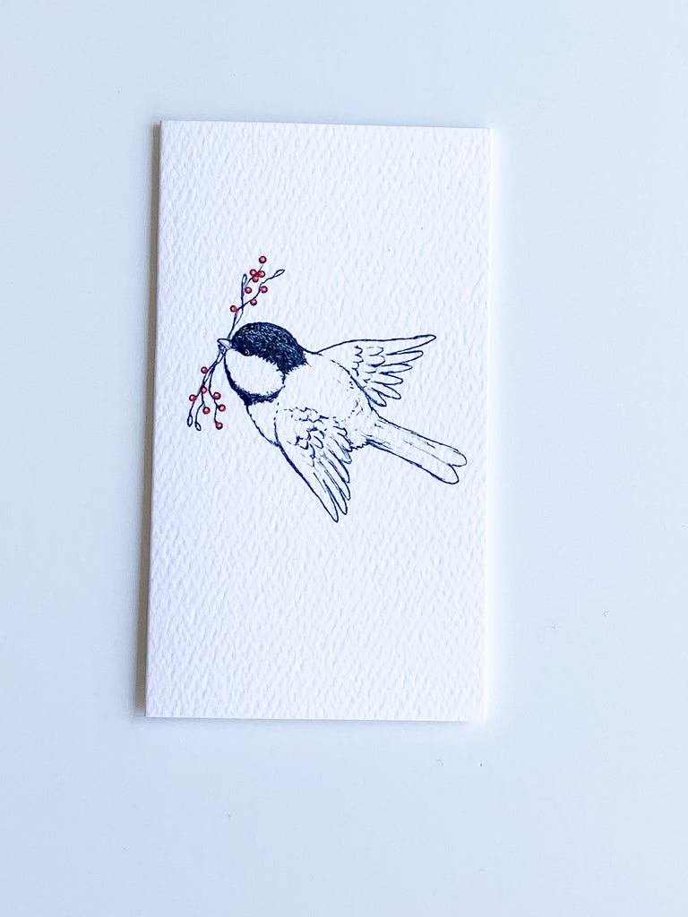 Holiday Mini Card Set - Chickadee