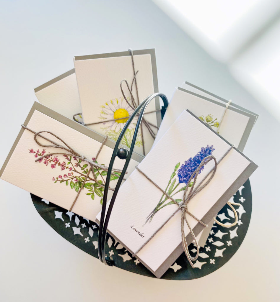 Garden Mini Card Set - Lavender Botanical Floral