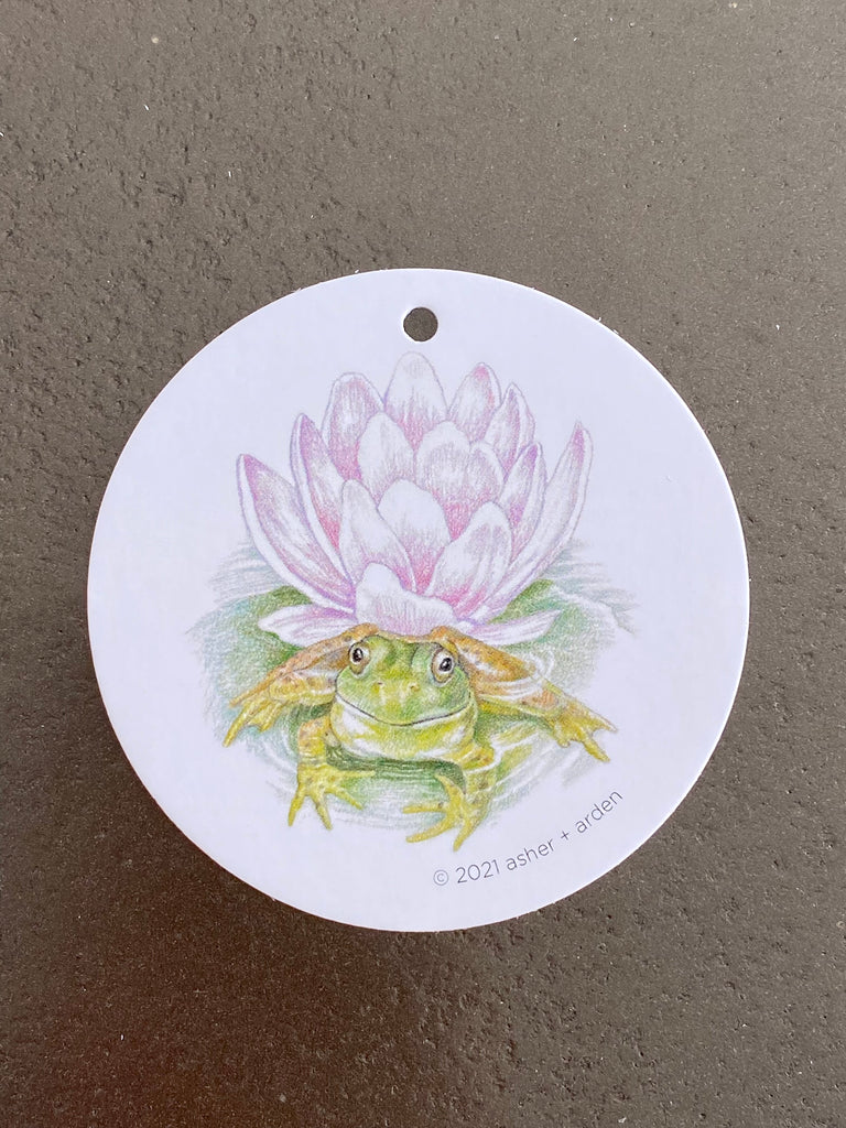gift tags - pond frog - 10 pk