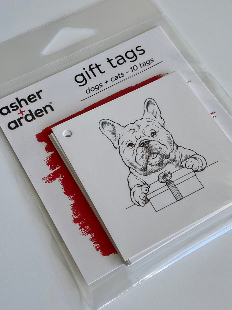 gift tags - french bulldog - 10 pk