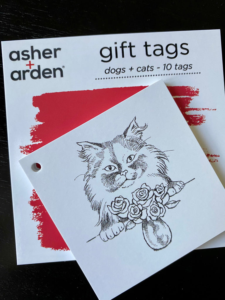 gift tags - main coon cat - 10 pk