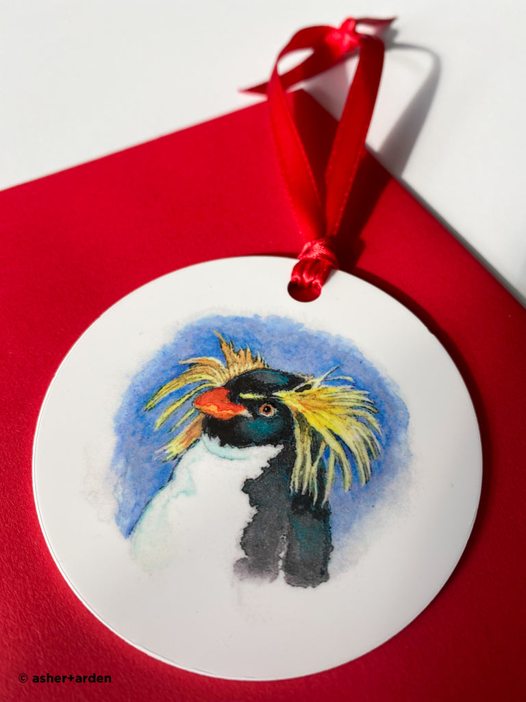 Penguin's Haircut Holiday Ornament