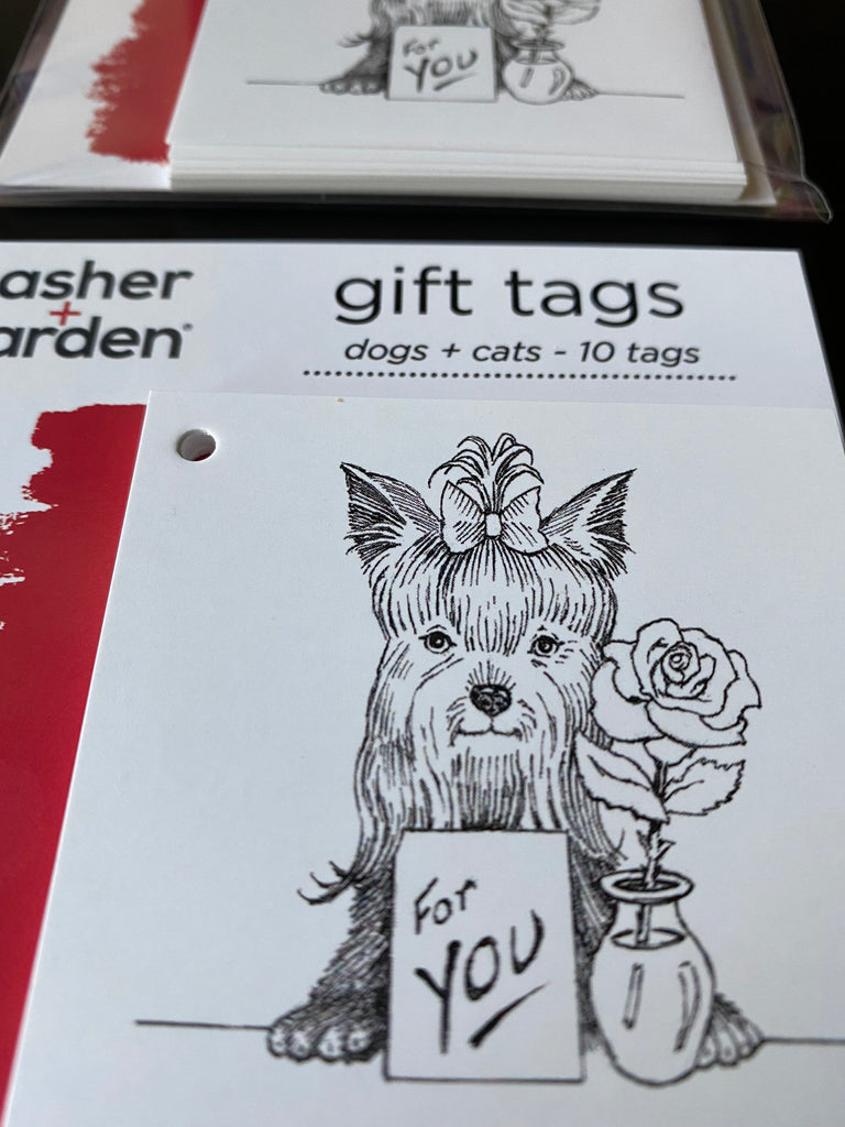 gift tags - yorkie - 10 pk
