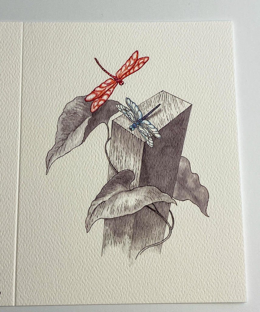 Garden Dragonflies - Sympathy Card