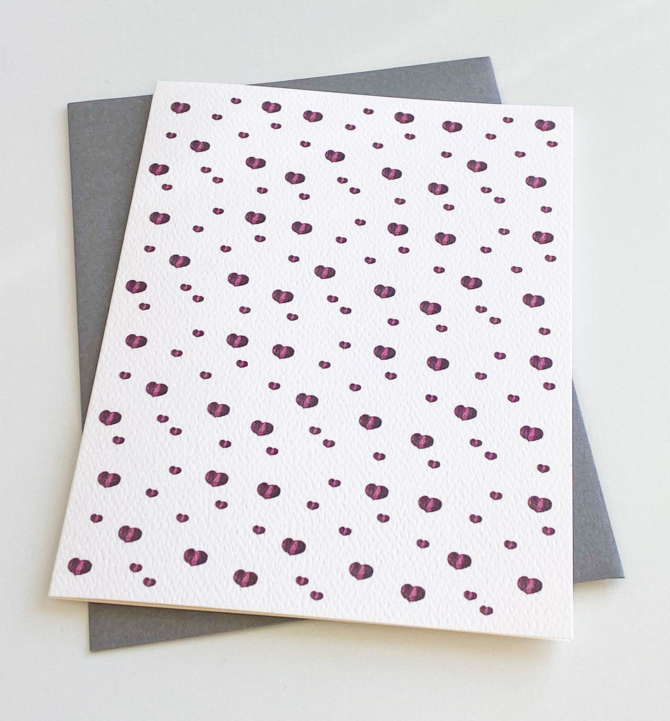 Purple Hearts - Love Card
