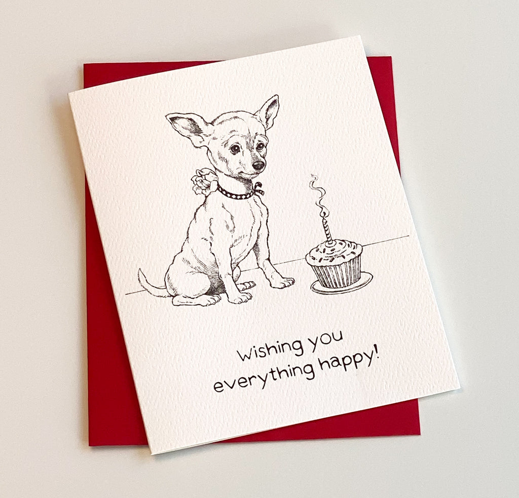 Chihuahua Wishes - Birthday Card