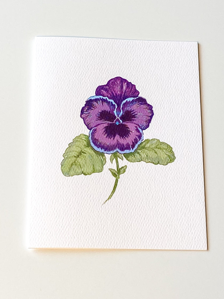 Purple Pansy - Thanks Card