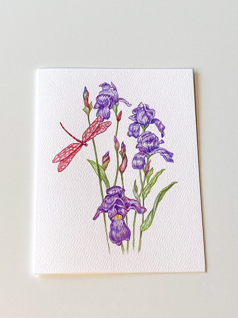 Peace Garden Irises - Sympathy Card