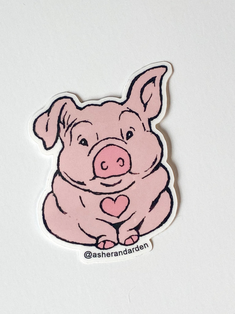 Farm Vinyl Sticker - Pink Piggie